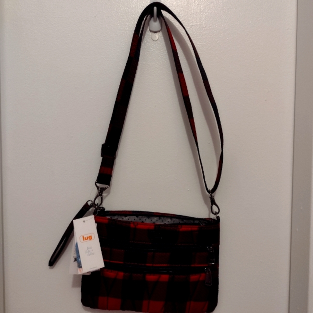 LUG "DAZZLE" BAG, NWT, RED AND BLACK, FUN & VERSATILE